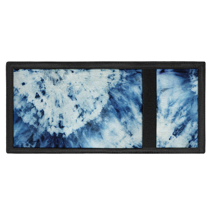 White And Blue Tie Dye Print Trifold Wallet