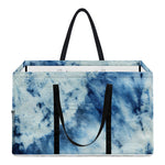 White And Blue Tie Dye Print Utility Tote Bag