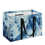 White And Blue Tie Dye Print Utility Tote Bag
