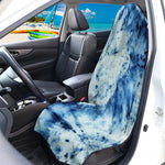 White And Blue Tie Dye Print Waterproof Car Seat Cover