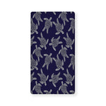 White And Blue Turtle Pattern Print Baby Crib Sheet