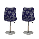 White And Blue Turtle Pattern Print Bar Stool Covers