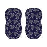 White And Blue Turtle Pattern Print Bar Stool Covers