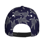 White And Blue Turtle Pattern Print Baseball Cap