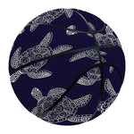 White And Blue Turtle Pattern Print Basketball