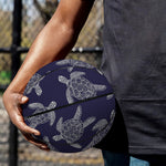 White And Blue Turtle Pattern Print Basketball