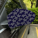White And Blue Turtle Pattern Print Car Side Mirror Covers