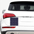 White And Blue Turtle Pattern Print Car Sticker