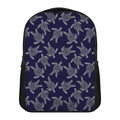 White And Blue Turtle Pattern Print Casual Backpack