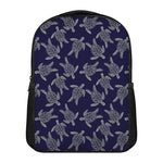 White And Blue Turtle Pattern Print Casual Backpack