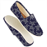 White And Blue Turtle Pattern Print Casual Shoes