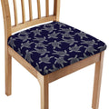 White And Blue Turtle Pattern Print Chair Cushion Cover