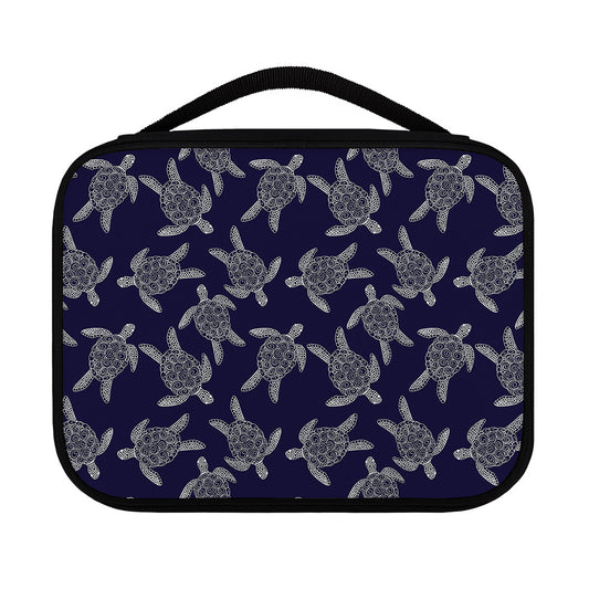 White And Blue Turtle Pattern Print Classic Bible Case