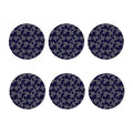 White And Blue Turtle Pattern Print Coaster Set