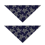 White And Blue Turtle Pattern Print Dog Bandana