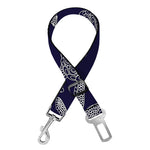 White And Blue Turtle Pattern Print Dog Seat Belt