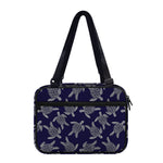 White And Blue Turtle Pattern Print Double Strap Bible Bag