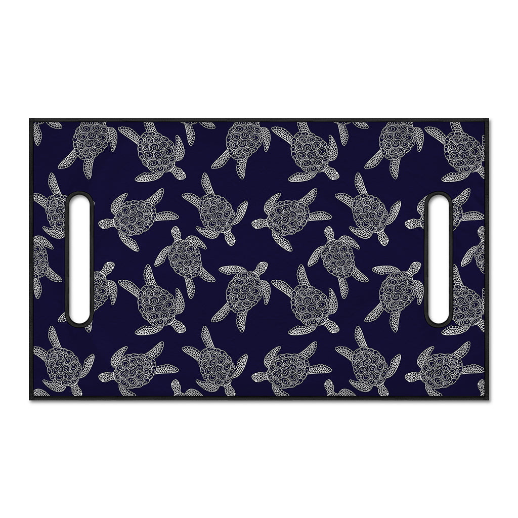 White And Blue Turtle Pattern Print Golf Cart Seat Cover