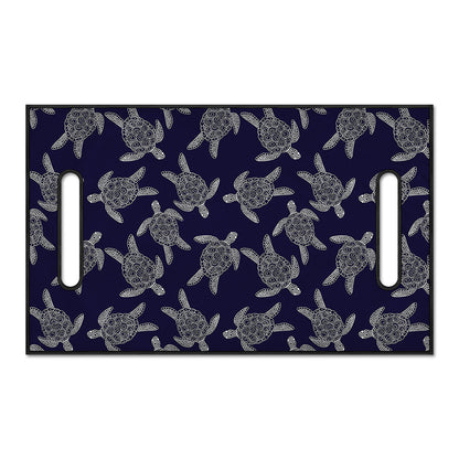 White And Blue Turtle Pattern Print Golf Cart Seat Cover