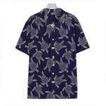 White And Blue Turtle Pattern Print Hawaiian Shirt