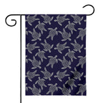 White And Blue Turtle Pattern Print House Flag