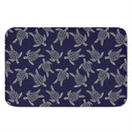 White And Blue Turtle Pattern Print Indoor Door Mat