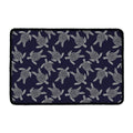 White And Blue Turtle Pattern Print Kitchen Mat