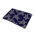 White And Blue Turtle Pattern Print Pet Cooling Mat Cover