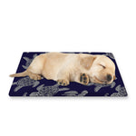 White And Blue Turtle Pattern Print Pet Cooling Mat Cover
