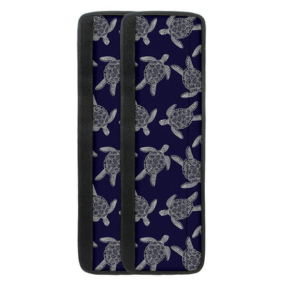 White And Blue Turtle Pattern Print Refrigerator Handle Covers