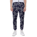 White And Blue Turtle Pattern Print Joggers