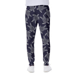 White And Blue Turtle Pattern Print Scuba Joggers