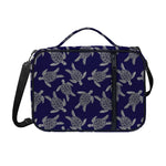 White And Blue Turtle Pattern Print Shoulder Strap Bible Bag