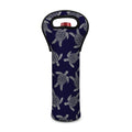 White And Blue Turtle Pattern Print Single Neoprene Wine Tote