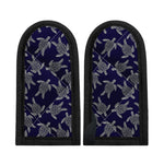 White And Blue Turtle Pattern Print Skillet Handle Cover