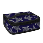 White And Blue Turtle Pattern Print Small Lunch Bag