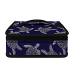 White And Blue Turtle Pattern Print Small Lunch Bag