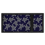 White And Blue Turtle Pattern Print Trifold Wallet