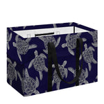 White And Blue Turtle Pattern Print Utility Tote Bag