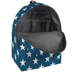 White And Blue USA Star Pattern Print Backpack