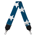 White And Blue USA Star Pattern Print Bag Strap