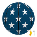 White And Blue USA Star Pattern Print Basketball