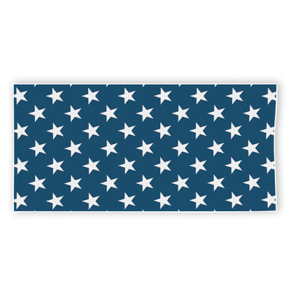 White And Blue USA Star Pattern Print Beach Towel