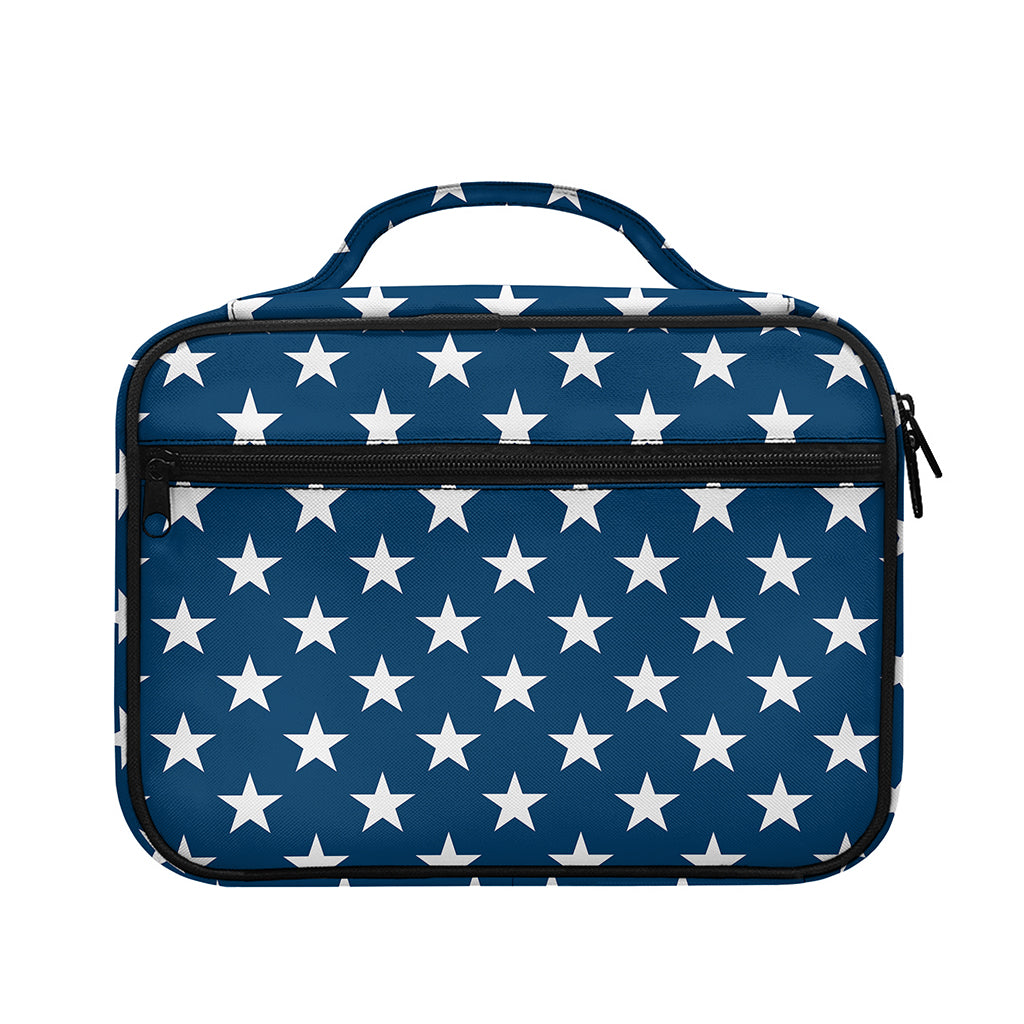 White And Blue USA Star Pattern Print Briefcase Bible Bag