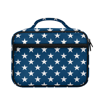 White And Blue USA Star Pattern Print Briefcase Bible Bag