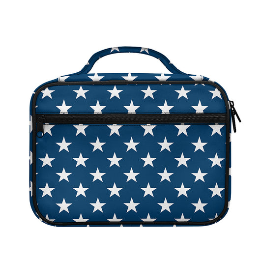White And Blue USA Star Pattern Print Briefcase Bible Bag