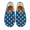 White And Blue USA Star Pattern Print Casual Shoes