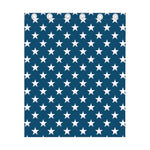 White And Blue USA Star Pattern Print Curtain