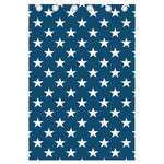 White And Blue USA Star Pattern Print Curtain