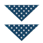 White And Blue USA Star Pattern Print Dog Bandana